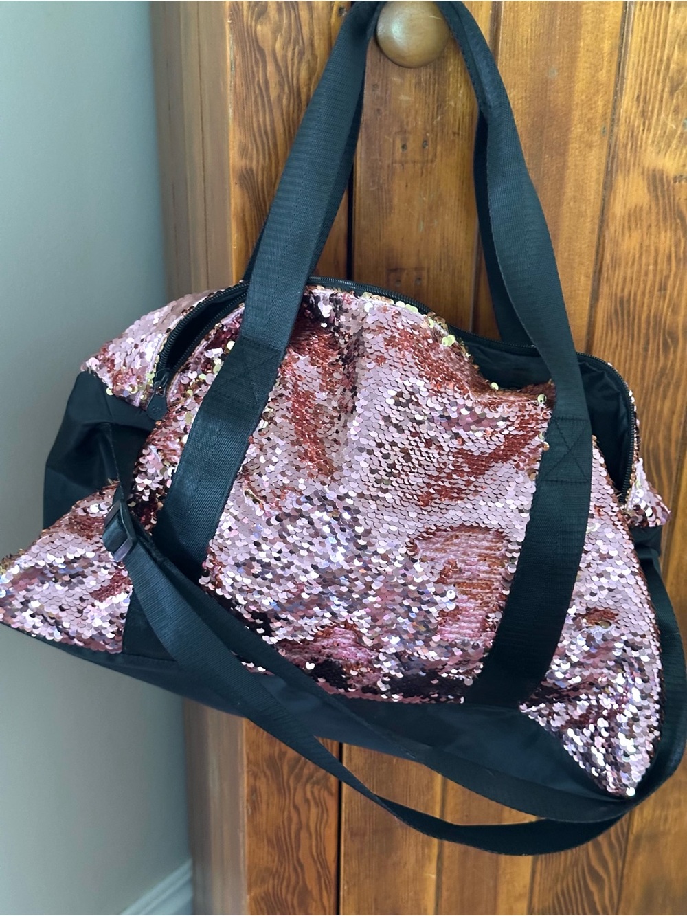 Girls Cheer Dance Sequin Duffle Bag - Picture 2 of 4